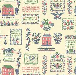 Dollhouse Miniature Wallpaper, Mini Sampler, Green (Pink)